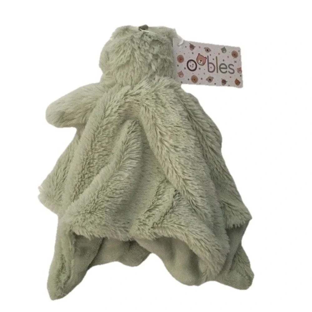 NWT Oobles Baby Green Frog Lovey Rattle Plush Infant Security Blanket Toy Danbar